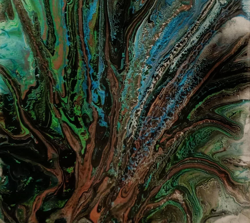 Abstract Acrylic Pour Series